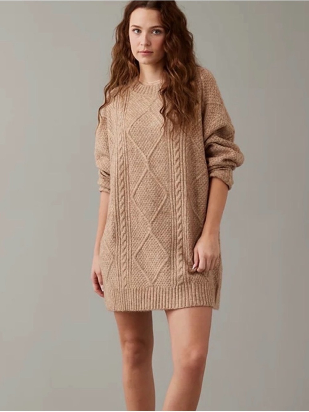 NWT American Eagle Oversized Cable Knit Sweater Dress